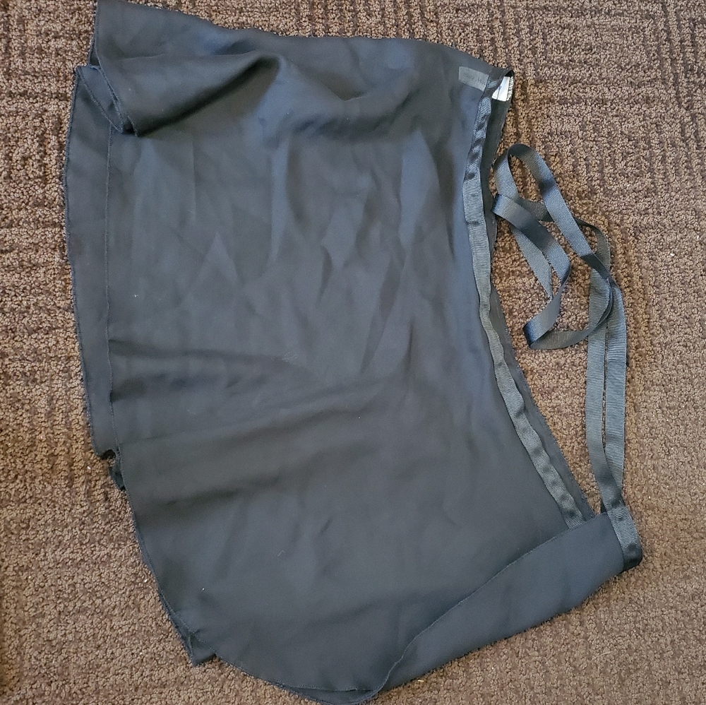 Sheer black wraparound dance skirt